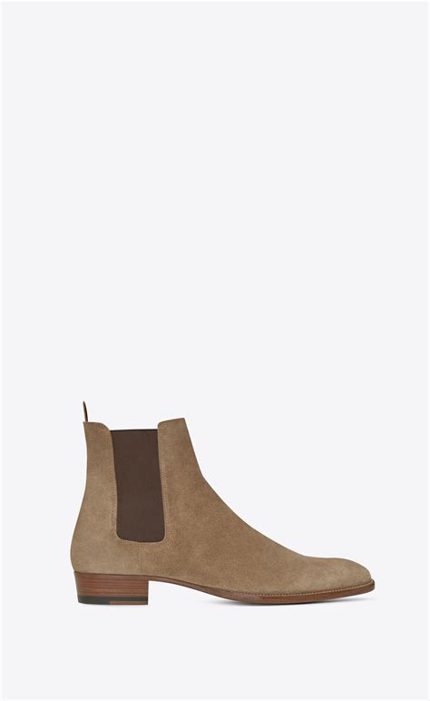 ysl mens suede boots|ysl chelsea boots men's.